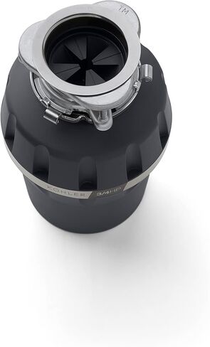 KOHLER 29361-CHR Reckon التخلص من القمامة مع تقليل الصوت، تغذية مستمرة 3/4 HP، سلك طاقة متضمن، فحمي in Kuwait