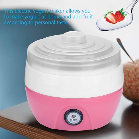 Ice Cream Maker Electric 1L Automatic Yogurt Machine, for Home(Pink) in Saudi Arabia