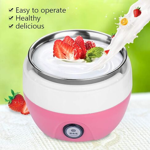 Ice Cream Maker Electric 1L Automatic Yogurt Machine, for Home(Pink) in Saudi Arabia