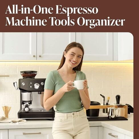 KitUp Espresso Knock Box and Tamp Station - Tamping Station with Tamp Stand and Coffee Tamper Holder - Espresso Machine Accessories for Home Coffee Bar or Commercial Cafe - Complete Coffee-Making Kit in Saudi Arabia