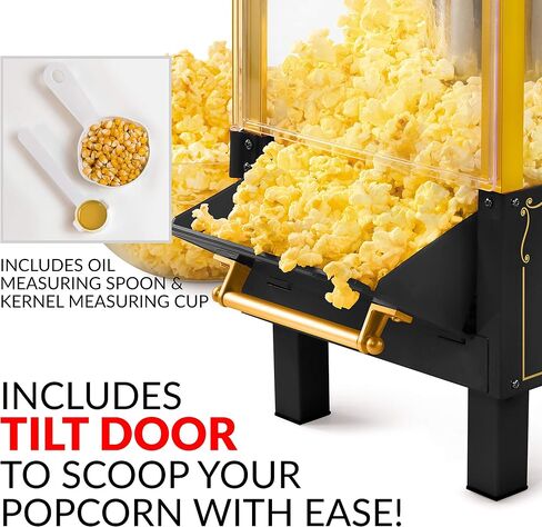 Nostalgia Popcorn Maker, 12 Cups, Coca-Cola Hot Air Popcorn Machine with Measuring Cap, Oil Free, Vintage Movie Theater Style, White and Red in Saudi Arabia