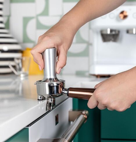 Café Bellissimo Semi Automatic Espresso Machine + Milk Frother | WiFi Connected| Built-In Bean Grinder, 15-Bar Pump & 95-Ounce Water Reservoir | Matte Black, C7CESAS3RD3 in Saudi Arabia