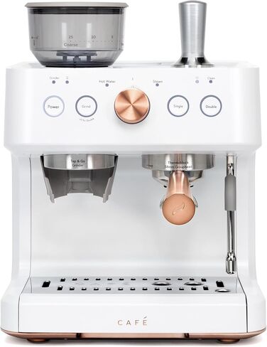 Café Bellissimo Semi Automatic Espresso Machine + Milk Frother | WiFi Connected| Built-In Bean Grinder, 15-Bar Pump & 95-Ounce Water Reservoir | Matte Black, C7CESAS3RD3 in Saudi Arabia