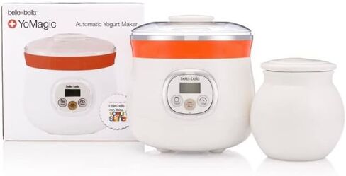 Belle and Bella Yomagic Automatic Yogurt Maker | Greek Yogurt | Vegan | Non-Dairy Yogurt | No Sugar Added | Probiotics | Live Active Cultures in Saudi Arabia