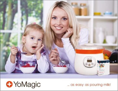 Belle and Bella Yomagic Automatic Yogurt Maker | Greek Yogurt | Vegan | Non-Dairy Yogurt | No Sugar Added | Probiotics | Live Active Cultures in Saudi Arabia