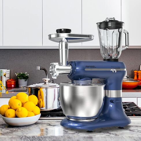 AIFEEL Stand Mixer, 800W Multifunction Electric Stand Mixer with 6.5 QT Stainless Steel Bowl,Meat Grinder,Dough Hook, Whisk, Beater,Juice Cup in Saudi Arabia