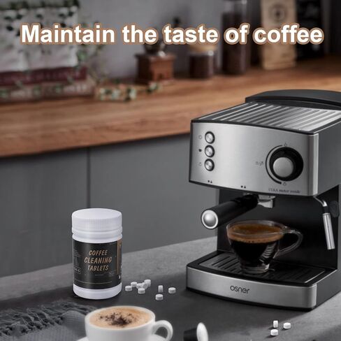 Espresso Machine Cleaning 100 Tablets For Breville, Jura, Miele, and Universal Coffee Machine for All Brands - Professional Coffee Grease and Residue Cleaner in Saudi Arabia