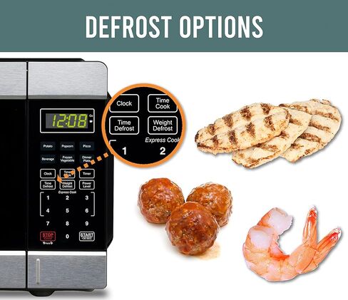 ميكروويف فاربروير كونترتوب 1000 واط، 1.1 قدم مكعب - فرن ميكروويف مع إضاءة LED وقفل للأطفال - مثالي للشقق والمساكن - الفولاذ المقاوم للصدأ سهل التنظيف in Kuwait