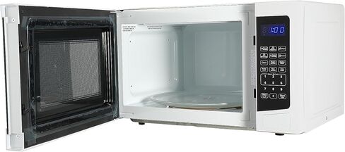 West Bend WB01100MWVW Microwave Oven Compact with 10 Power Levels and 6 Pre Cooking Settings, Speed Defrost, Electronic Control Panel and Glass Turntable, 1.1-Cu.Ft, White in Saudi Arabia
