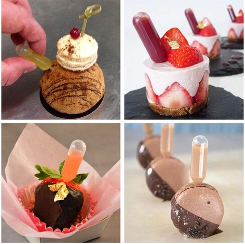 100 قطعة 4 مل ماصات بلاستيكية ضغط قطارة صغيرة للاستعمال مرة واحدة أدوات خبز الكعك والحلوى in Kuwait