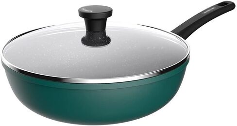 WXLBHD Wok Pan Skillet, 28CM Frying Pan with Lid, Nonstick Wok for Cooking Electric, Induction & Gas Stoves, Oven Safe in Saudi Arabia