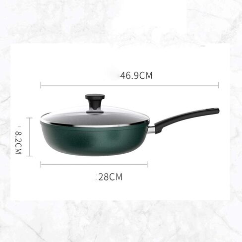 WXLBHD Wok Pan Skillet, 28CM Frying Pan with Lid, Nonstick Wok for Cooking Electric, Induction & Gas Stoves, Oven Safe in Saudi Arabia