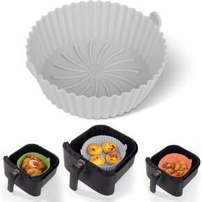 Air Fryer Silicone Liners - Reusable Non-stick Air Fryer Silicone Pot Liner Compatible with COSORI Air Fryer Basket Accessories, Fit 3-6 Qt in Kuwait