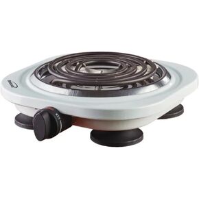 Brentwood Single Electric Burner 1000-Watt, White in Kuwait