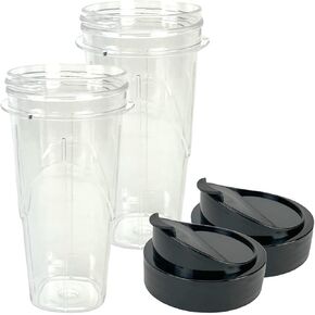 كوب عصير سعة 24 أونصة مع جزء بديل بغطاء To-Go متوافق مع خلاط Oster Pro 1200 (عبوة واحدة) in Kuwait