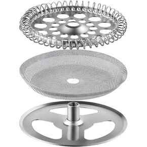 350ml French Press Filter Replacement Parts 3 Pieces Stainless-Steel Set Containing Spiral Disk, Small Mesh French Press Screen Cross Disk for 12oz French Press in Saudi Arabia