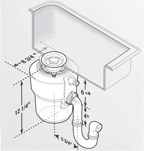 InSinkErator Garbage Disposal with Power Cord & Air Switch, Evolution Essential XTR, Quiet Series, 3/4 HP Continuous Feed, Gray in Saudi Arabia