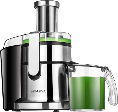 SOMOYA عصارة الحمضيات آلة عصارة الطرد المركزي، مستخرج العصير الكهربائي، نسخة مطورة سهلة التنظيف، تحكم باللمس LED مع فم كبير 3 بوصات تغذية للفواكه والخضروات الكاملة، ستانلس ستيل 800 وات حجم كبير in Kuwait