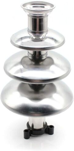 نوافير الشوكولاتة، نافورة فوندو الشوكولاتة الصغيرة، 4 طبقات من الفولاذ المقاوم للصدأ آلة ذوبان نافورة الشوكولاتة، مثالية لحفلات الزفاف، 110 فولت 170 وات (مخزون أمريكي) in Kuwait