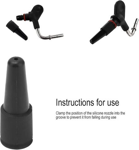 GLOGLOW Coffee Machine Nozzle, Food Grade Silicone Nozzle 1 Hole Silicone Milk Foam Spout Replacement Coffee Machine Reusable Steam Nozzle for Coffee Maker in Saudi Arabia