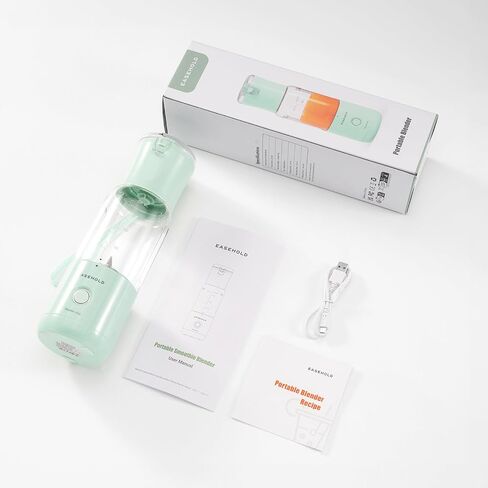 Personal Blender, Portable Blender for Shakes and Smoothies, Fresh Juice Mini Fast Blender with 6 Blades, Rechargable Single Blender BPA Free for Kitchen, Sport, Travel (Green) in Saudi Arabia