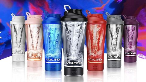 VOLTRX Premium Electric Protein Shaker Bottle, Made with Tritan - BPA Free - 24 oz Vortex Portable Mixer Cup/USB Rechargeable Shaker Cups for Protein Shakes in Kuwait