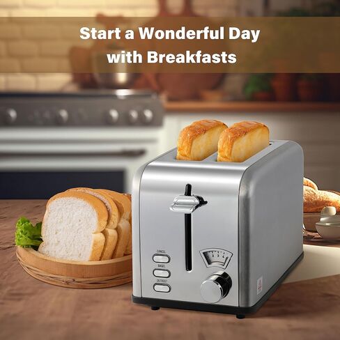 YSSOA 2-Slice Toaster with 1.5 inch Wide Slot, 5 Browning Setting and 3 Function: Bagel, Defrost & Cancel, Retro Stainless-Steel Style, Toast Bread Machine with Removable Crumb Tray, Black in Saudi Arabia