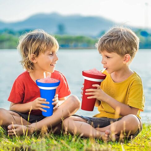 كوب صانع سلوشي من نالاكس DIY، 2023 كوب ضغط صانع سلاشي سحري جديد، كوب عصير للتبريد السريع للصيف، صانع سلاشي بطبقة مزدوجة، كوب ثلج مضغوط in Kuwait