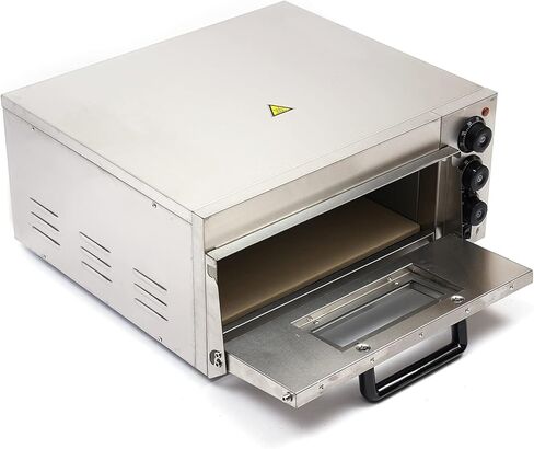 Countertop Pizza Maker, Electric Pizza Oven Single Deck Fire Stone Commercial Stainless Steel, 1500W 110V Single Deck Commercial Electric Pizza Oven 11.5 inch Pizza Oven with Dedicated in Kuwait