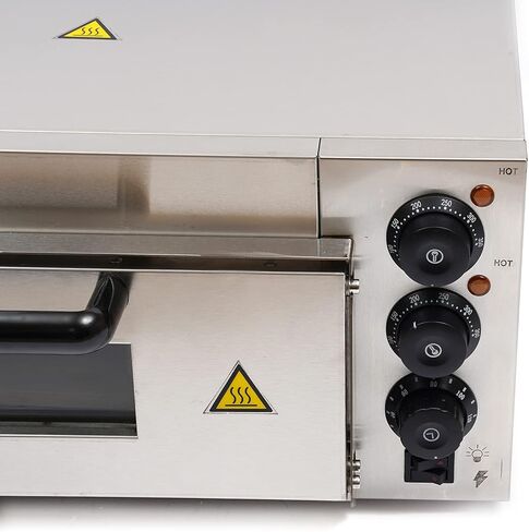 Countertop Pizza Maker, Electric Pizza Oven Single Deck Fire Stone Commercial Stainless Steel, 1500W 110V Single Deck Commercial Electric Pizza Oven 11.5 inch Pizza Oven with Dedicated in Kuwait