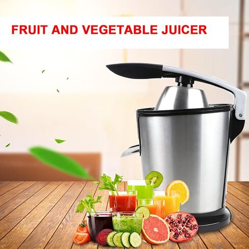 Electric Citrus Juicer, 160W Orange Juicer with Humanized Handle and Stable Base, Stainless Steel Juicer Squeezer, Efficient Filtration System, for Lime Pomegranate Grapefruits Ginger in Saudi Arabia