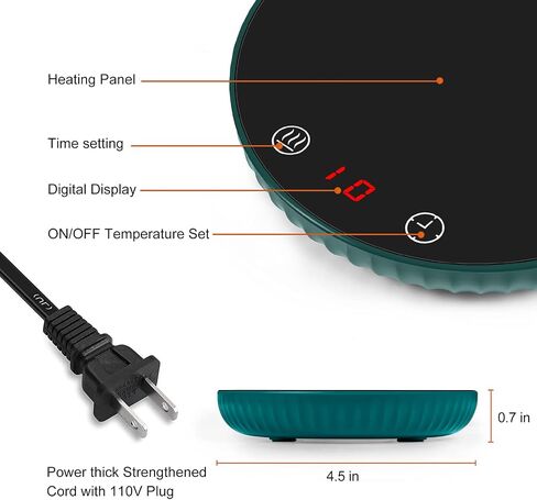 Coffee Mug Warmer, Candle Warmer with Auto Shut Off & 2-Temp Settings & 12-Hour Timer, Mug Warmer for Coffee, Beverage, Candle, Milk, Tea (No Cup) in Saudi Arabia