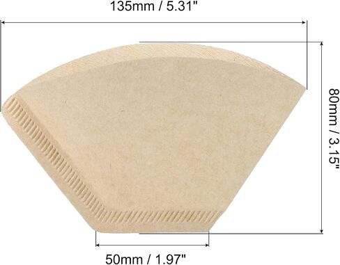 PATIKIL 1-2 Cup Cone Coffee Paper Filters 1.97x5.31x3.15 Inch Disposable Pour-Over Drip Brew for Cafe Office Home Pack of 80 in Saudi Arabia