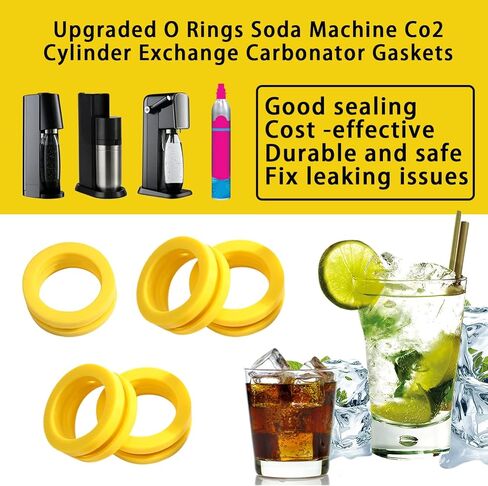 Pink Co2 Cylinder Gaskets,Compatible Duo/Terra/Art O Rings Soda Machine Sealing Rings Repair Replacement,5pcs in Saudi Arabia