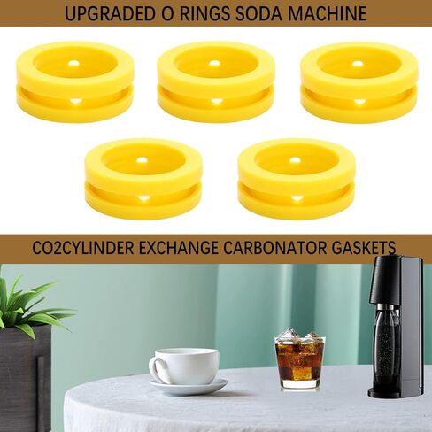 Pink Co2 Cylinder Gaskets,Compatible Duo/Terra/Art O Rings Soda Machine Sealing Rings Repair Replacement,5pcs in Saudi Arabia