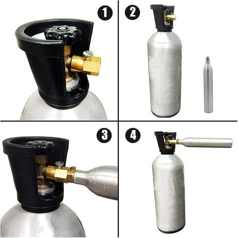 خراطيش اسطوانة ثاني أكسيد الكربون لزجاجة الصودا للاستخدام المنزلي، مجموعة وصلات إعادة تعبئة المحول، مجموعة الخيوط ملحقات بديلة لخزان ماكينة الصودا (W21.8-14 إلى TR21-4) in Kuwait