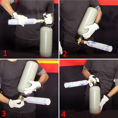 خراطيش اسطوانة ثاني أكسيد الكربون لزجاجة الصودا للاستخدام المنزلي، مجموعة وصلات إعادة تعبئة المحول، مجموعة الخيوط ملحقات بديلة لخزان ماكينة الصودا (W21.8-14 إلى TR21-4) in Kuwait