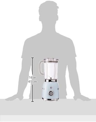 Smeg Countertop, Pastel Blue 50s Style Blender, 48 Ounces in Kuwait