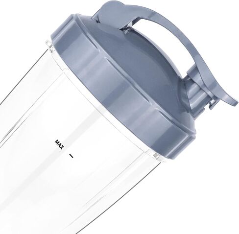 قطعتان من قطع غيار اكواب 32 اونصة مع غطاء قلاب علوي وحشيات مطاطية من فنميت متوافقة مع ملحقات خلاط نوتري بوليت 600 واط / 900 واط in Kuwait