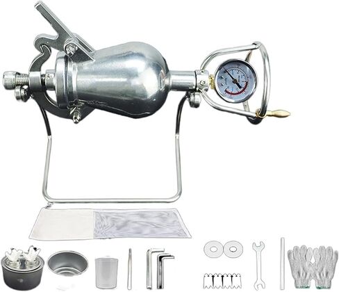 Chinese Vintage Mini Popcorn Machine, 304 Stainless Steel Popcorn Machine, Manual Crank Popcorn, Hand Grain Popcorn Heating Slow Boost With Pressure Gauge Suitable For Family Gathering Party Fun in Saudi Arabia