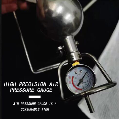 Chinese Vintage Mini Popcorn Machine, 304 Stainless Steel Popcorn Machine, Manual Crank Popcorn, Hand Grain Popcorn Heating Slow Boost With Pressure Gauge Suitable For Family Gathering Party Fun in Saudi Arabia