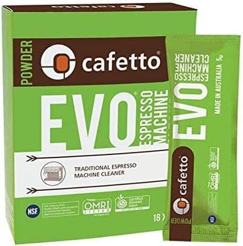 Cafetto Organic Espresso Machine Cleaner - EVO Sachet Pack - 18 x 5g in Kuwait