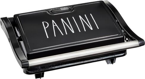 صانع Rae Dunn Panini - شواية ضغط 750 وات مكونة من شريحتين مع أضواء مؤشر | يفتح 180 درجة | تدفئة على الوجهين | طهي غير لاصق | مقبض رائع الملمس | سهل التنظيف، كريمي in Saudi Arabia