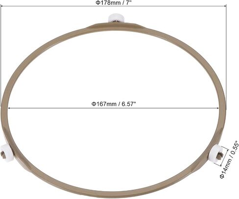 MECCANIXITY Microwave Oven Turntable Support Circle Fittings Glass Plate Roller Bracket Brown 2 Pcs in Saudi Arabia