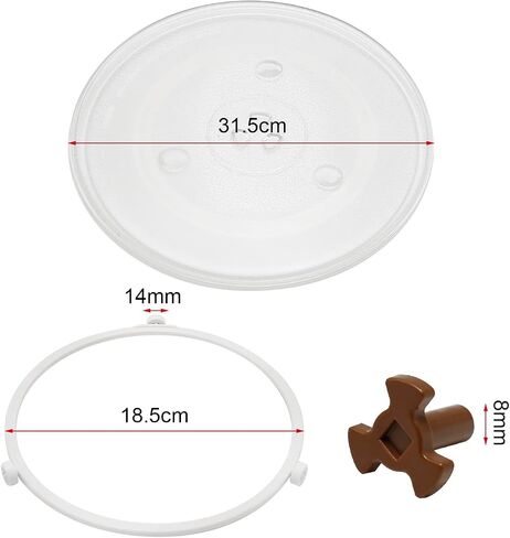DUZFOREI 12.5-inch 315mm Glass Turntable Tray Microwave WB39X10002 Oven Plate Replacement for Maytag Frigidaire Hotpoint in Saudi Arabia