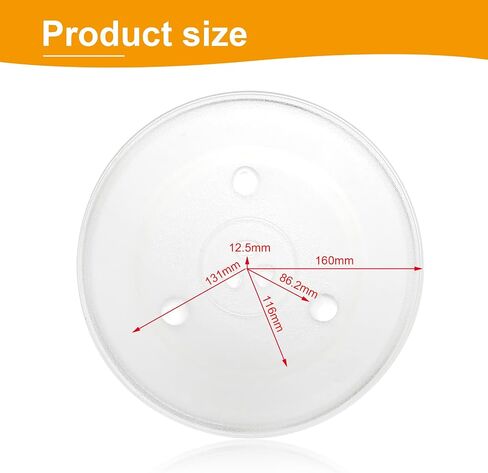 DUZFOREI 12.5-inch 315mm Glass Turntable Tray Microwave WB39X10002 Oven Plate Replacement for Maytag Frigidaire Hotpoint in Saudi Arabia