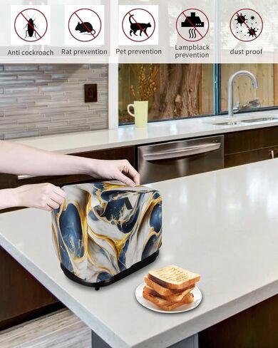 Fall Autumn Wheat 4 Slice Toaster Cover Small Appliance Cover Toaster Dustproof Fingerprint Protectors Machine Washable, Thanksgiving Harvest Barley Rustic Farmhouse in Kuwait