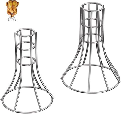 Turkey Hanger, Turkey Rack for Smoker,Three-legged Bracket Grill Super Skewers for Smoke, Vertical Chicken Rack for Smoking Whole Chicken/Turkey, Poultry Hanger for Pit Barrel, Green Egg Smoker,4 PACK in Kuwait