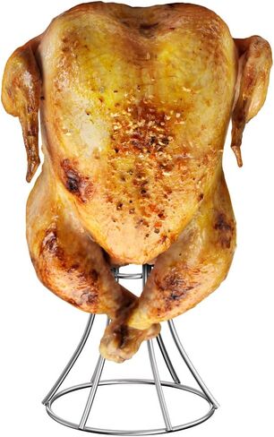 Turkey Hanger, Turkey Rack for Smoker,Three-legged Bracket Grill Super Skewers for Smoke, Vertical Chicken Rack for Smoking Whole Chicken/Turkey, Poultry Hanger for Pit Barrel, Green Egg Smoker,4 PACK in Kuwait