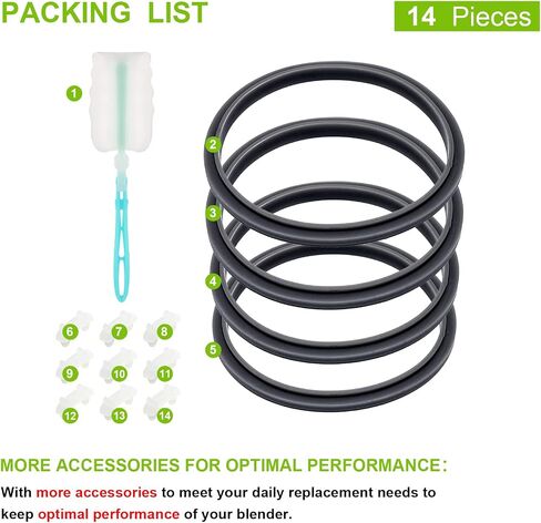 Blender Gasket Replacement Parts, Rubber O Ring Replacement for Nutribullet Blender 900W & 600W Series, Gaskets Replacement for Nutribullet Blade Including Shock Pad (10 Pieces) in Saudi Arabia